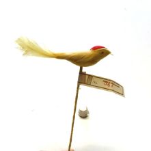 Vintage Yellow Bird Hat Trim